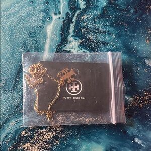 Tory Burch Gold Logo Necklace